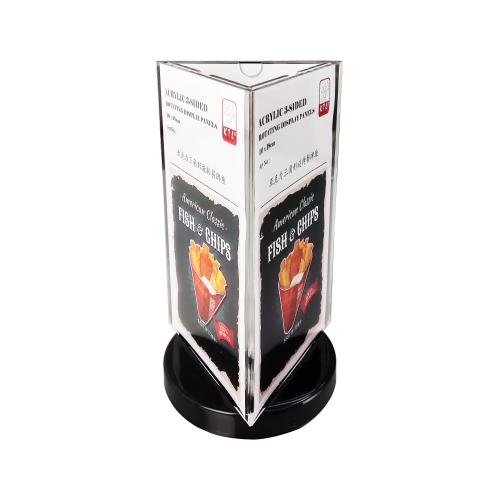 KTL Acrylic 3 Sided Rotating Display Panels - C3DP-10