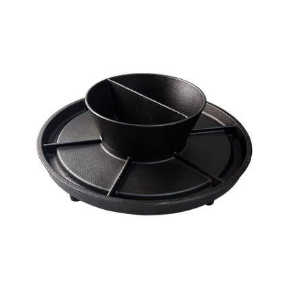 2-in-1 Korea Style Sizzling Platter with 2 Compartment Bowl - CBBQ-2CB