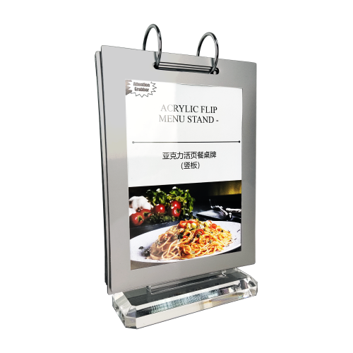 KTL Acrylic Flip Steel Menu Stand - CFMS-S