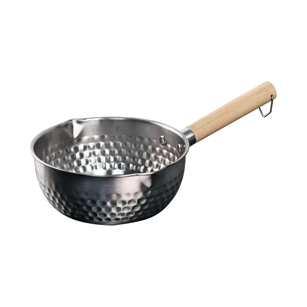 KTL Japanese Type Stainless Steel Snow Pan with Wooden Handle - CSPW