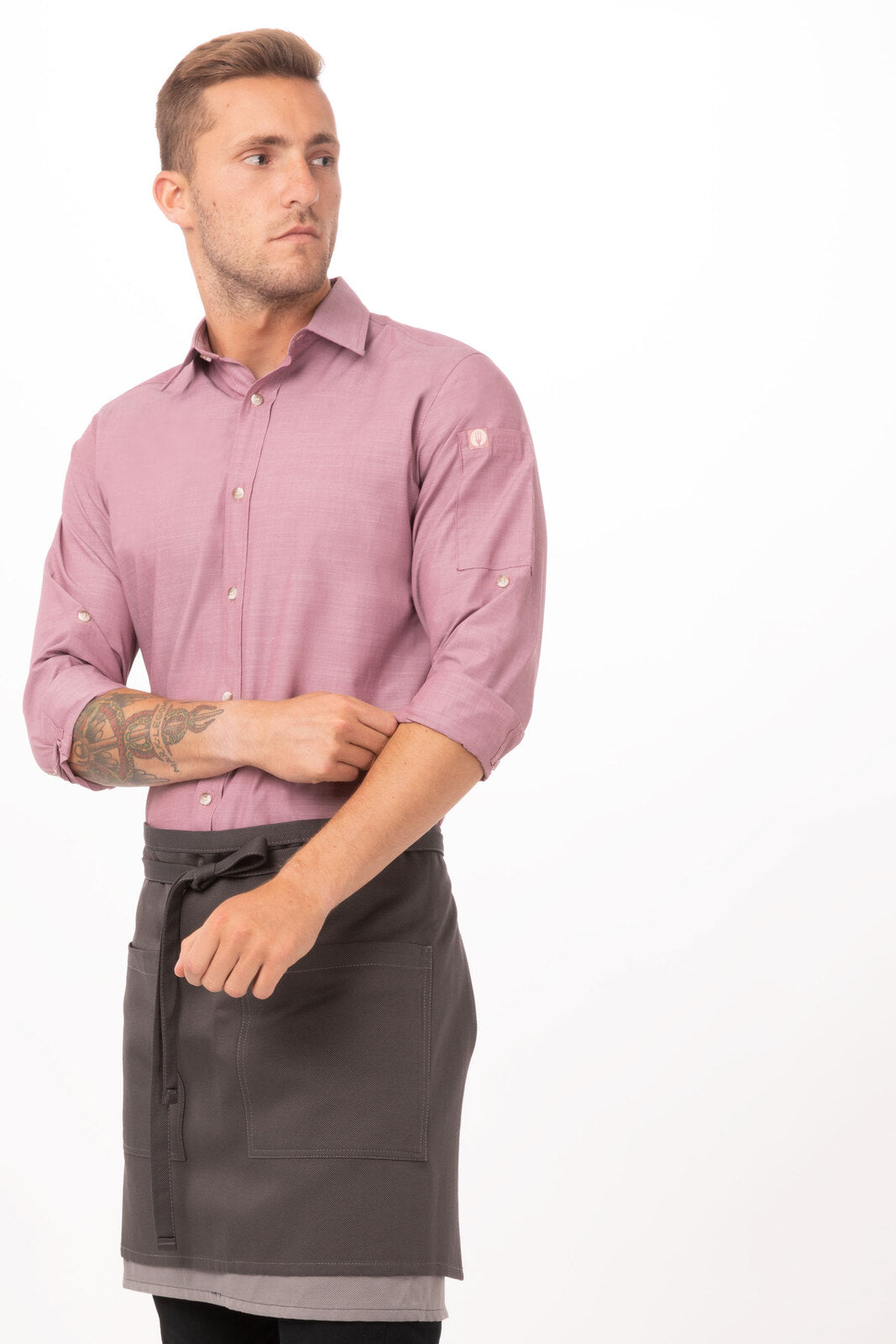 Chef Works Urban Series Collection Soho Contrast Half Bistro Apron - ASCW12