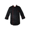KTL Long Sleeves Chef's Jacket Black & Red Trimming - CCJ