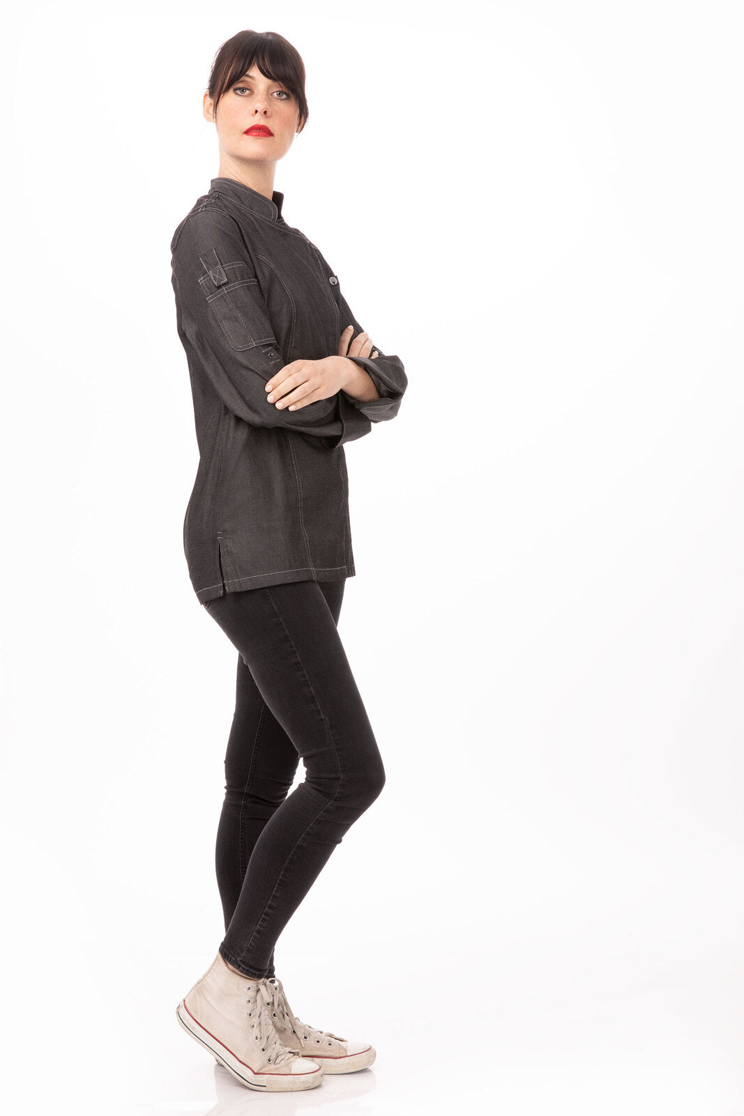 Chef Works Urban Series Collection Women Gramercy Denim Chef Coat - EXWDZ002
