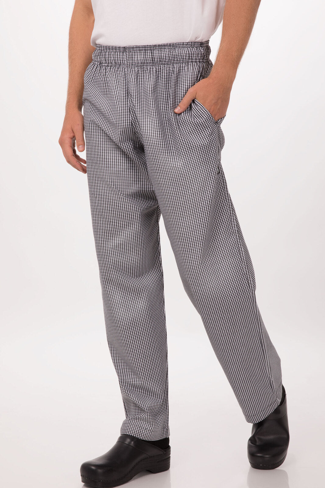 Chef Works Men Essential Baggy Chef Pants (Small Check Pattern) - NBCP