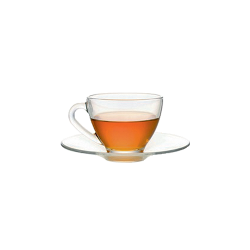 Ocean Glass Cosmo Series Tea Cup with Tea Saucer