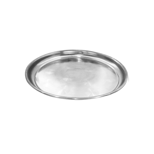 KTL Stainless Steel Deep Round Tray with Circle Design - PXTPP21