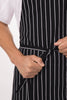 Chef Works Chalk Stripe Bib Apron - CSBA
