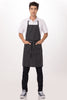 Chef Works Chalk Stripe Bib Apron - CSBA