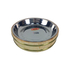 Wooden Bowl with Stainless Steel Plate - TBP026
