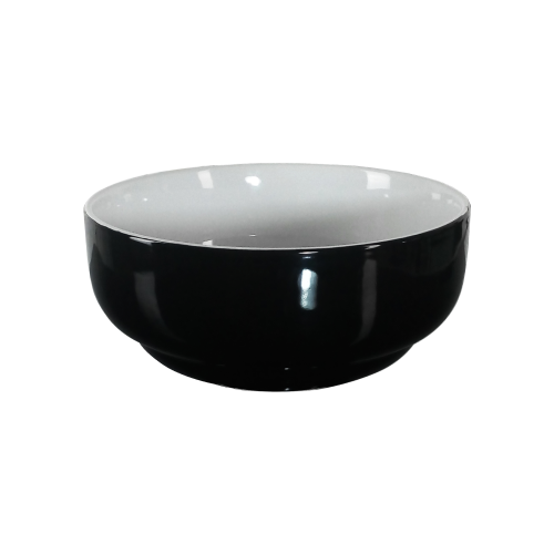 Porcelain Bowl Black Outer & White Inner - 13A105267