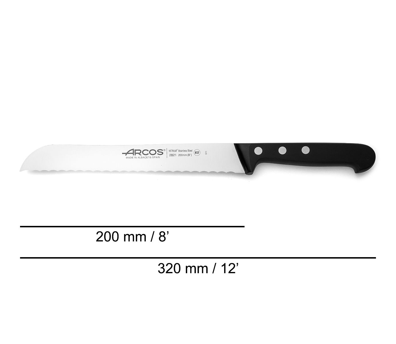 Arcos Universal Series 8 Inch Bread Knife - 282104
