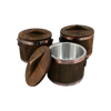 Traditional Wooden Rice Pot with Stainless Steel Bowl - B15306