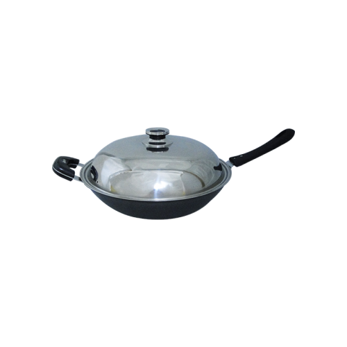KTL Hard Anodic Wok with Alloy MN & TI With Single Handle - CHAW