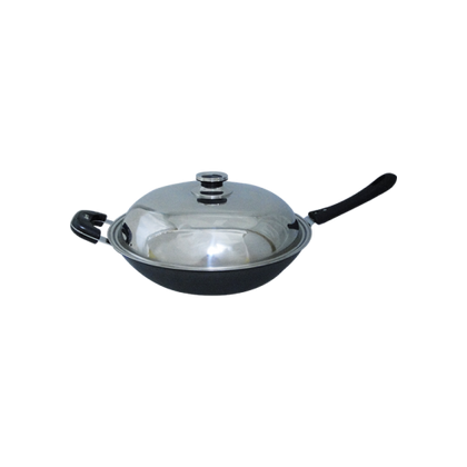 KTL Hard Anodic Wok with Alloy MN & TI With Single Handle - CHAW
