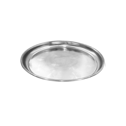 KTL Stainless Steel Deep Round Tray with Circle Design - PXTPP21